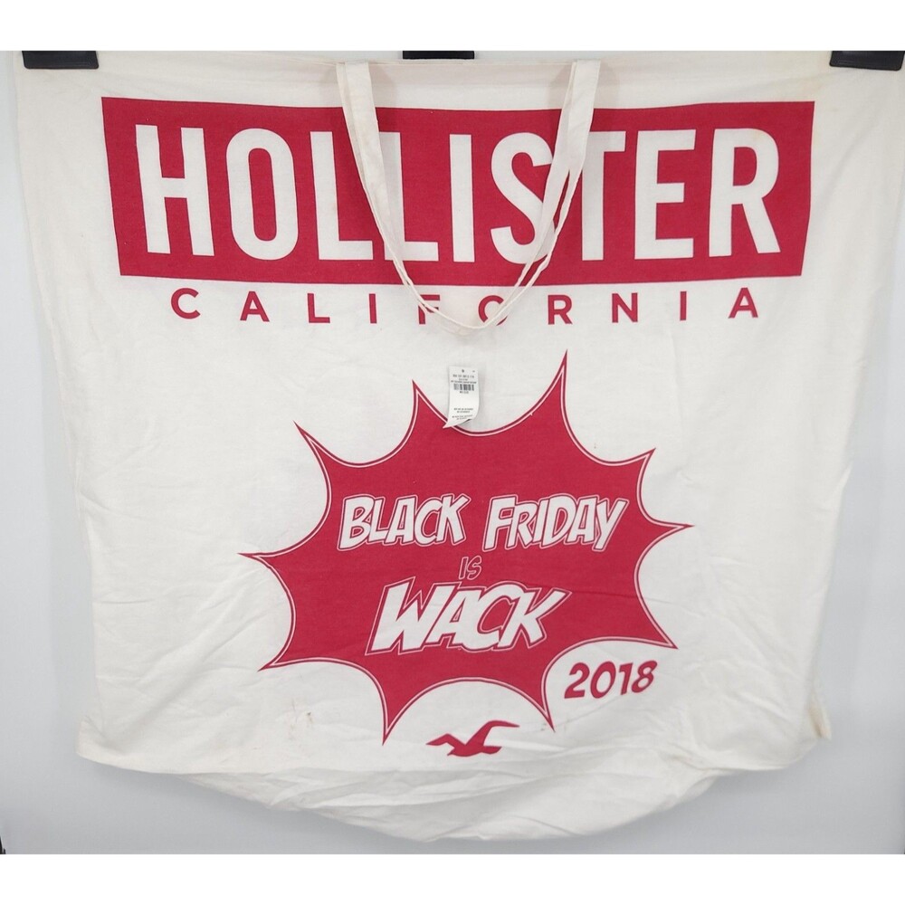Vintage Hollister Co 2018 Oversized Canvas Display Shopping Bag Banner Sign Prop